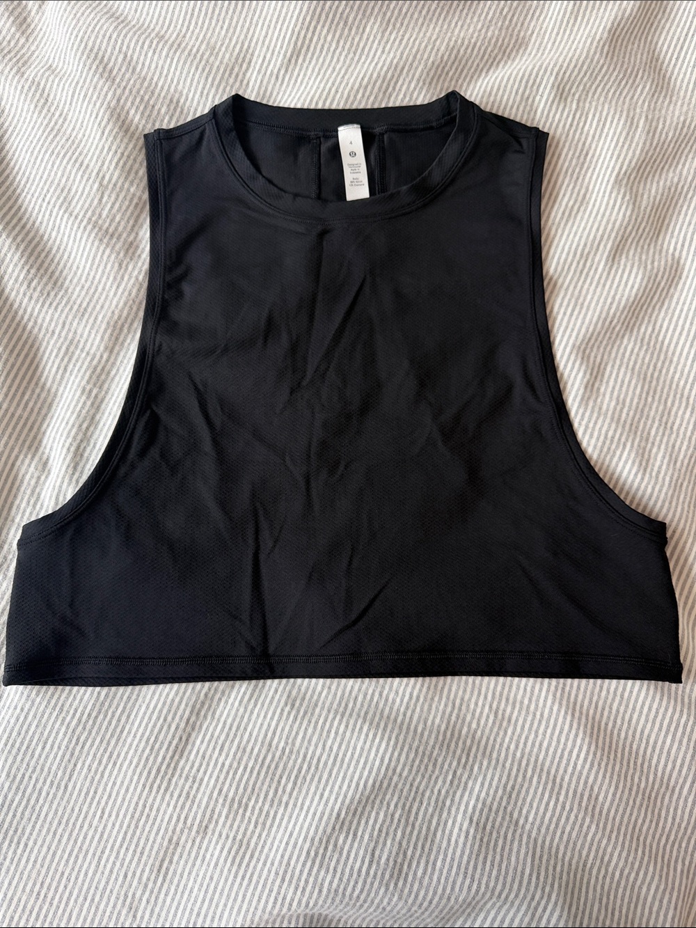 Women's Black Cropped Tank Top